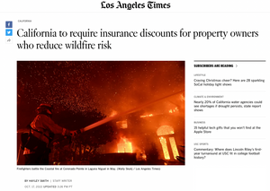 California Mandates Wildfire Insurance Discounts